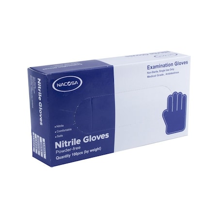 Nitrile Gloves, Large, 100 Per Box